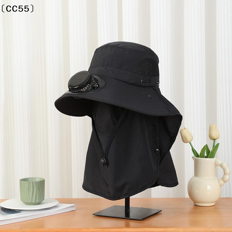 Bucket Hat Straw - Men Fan Hat With Solar Panel