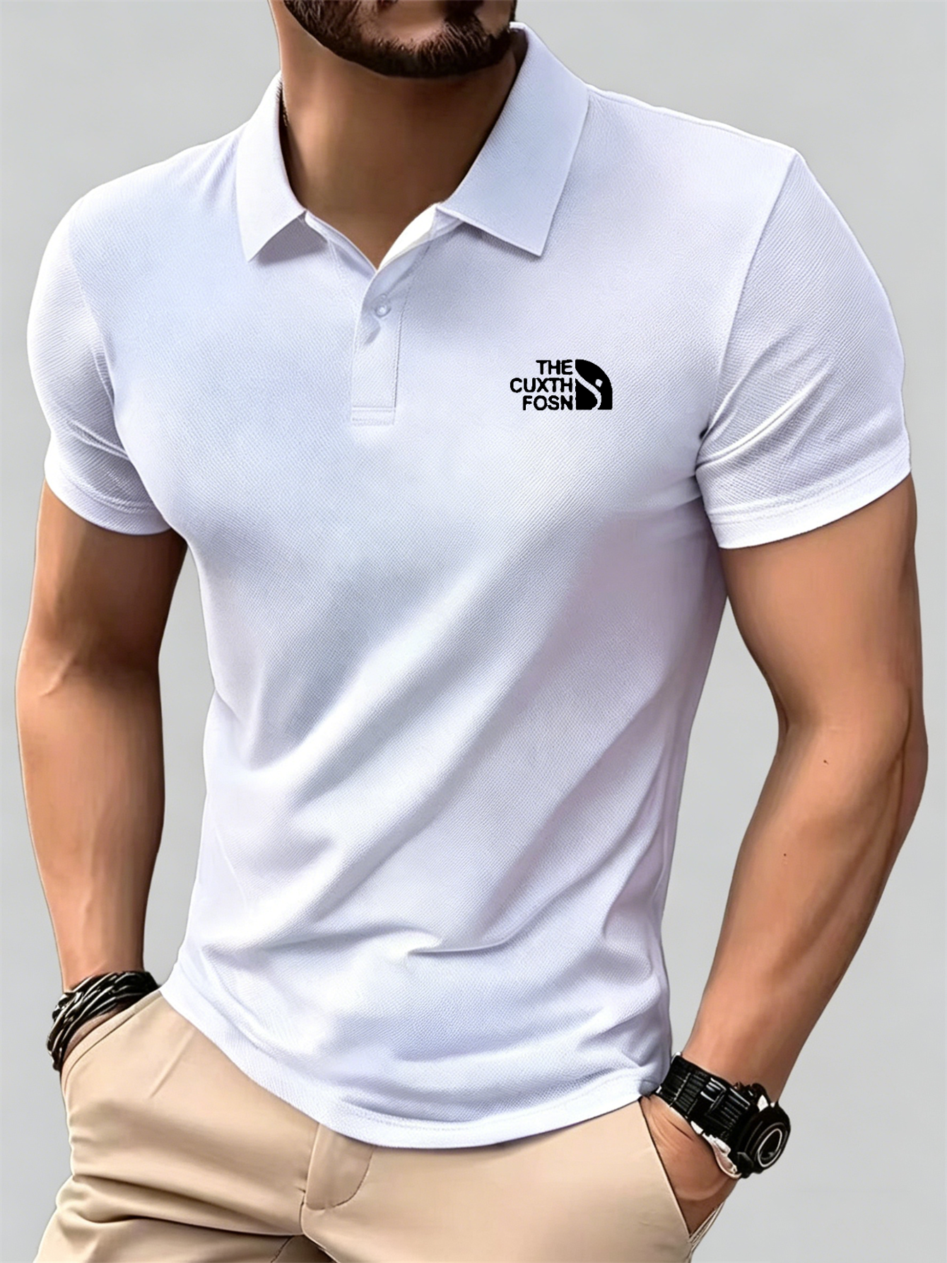 Polo Shirt Pique - Men's Navy Blue 100% Polyester Polo