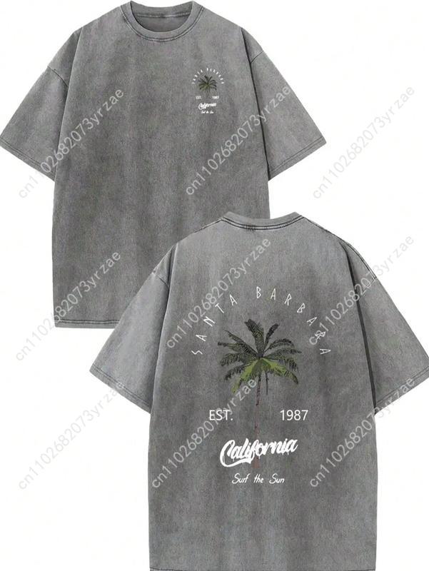 Linen Shirt Breathable - Retro Wash Santa Barbara Tshirt Man