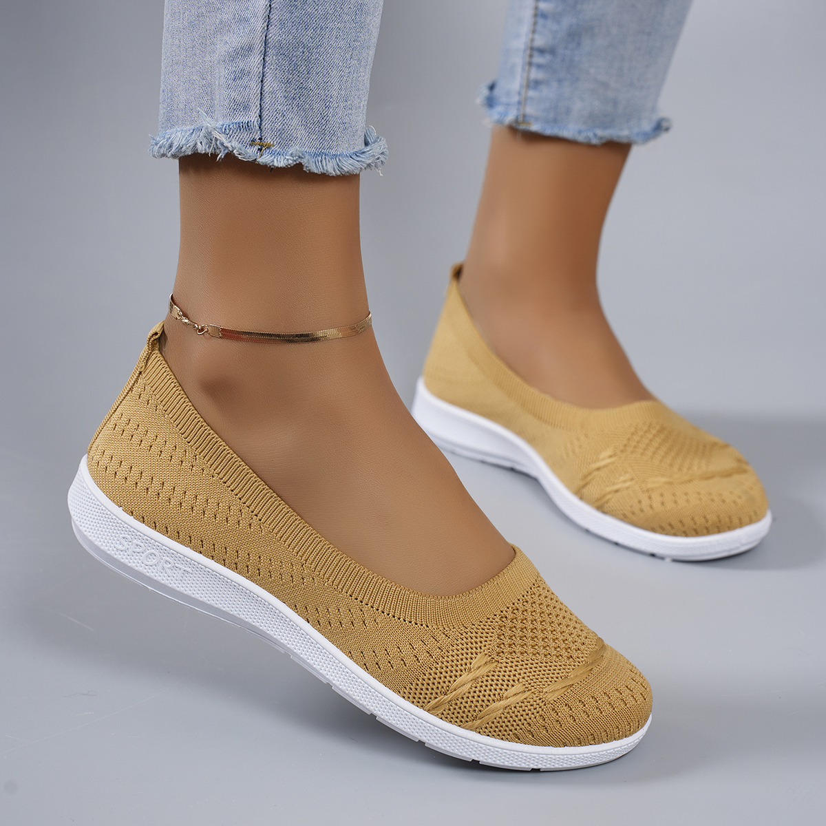 Espadrille Slip On - Women's summer breathable mesh flat shoes