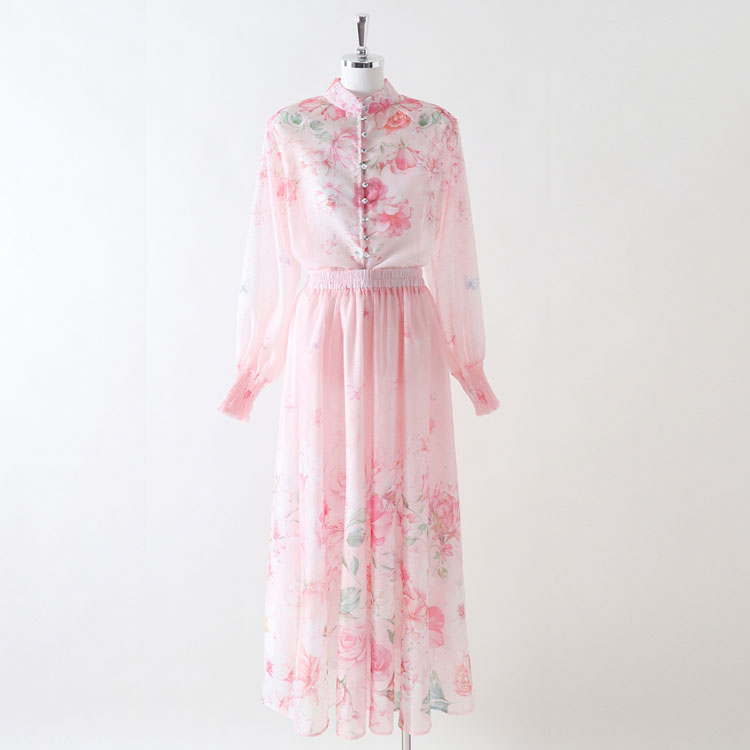 Resort Shirt Floral - ALPHALMODA 2026 Resort Fashion, Lantern Sleeve,