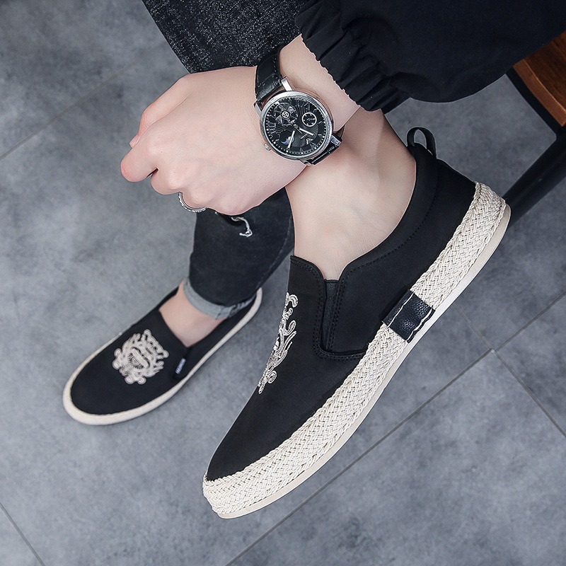 black Breathable shoes for man - Espadrille Slip On reseña y precio