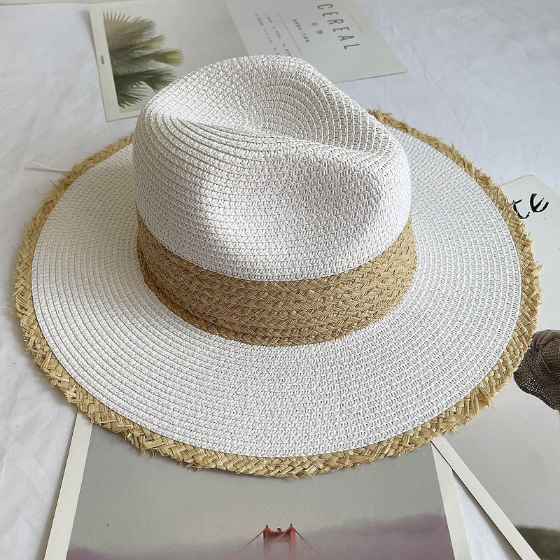 Fringed Brim Panama Hat Wide B - Bucket Hat Straw reseña y precio