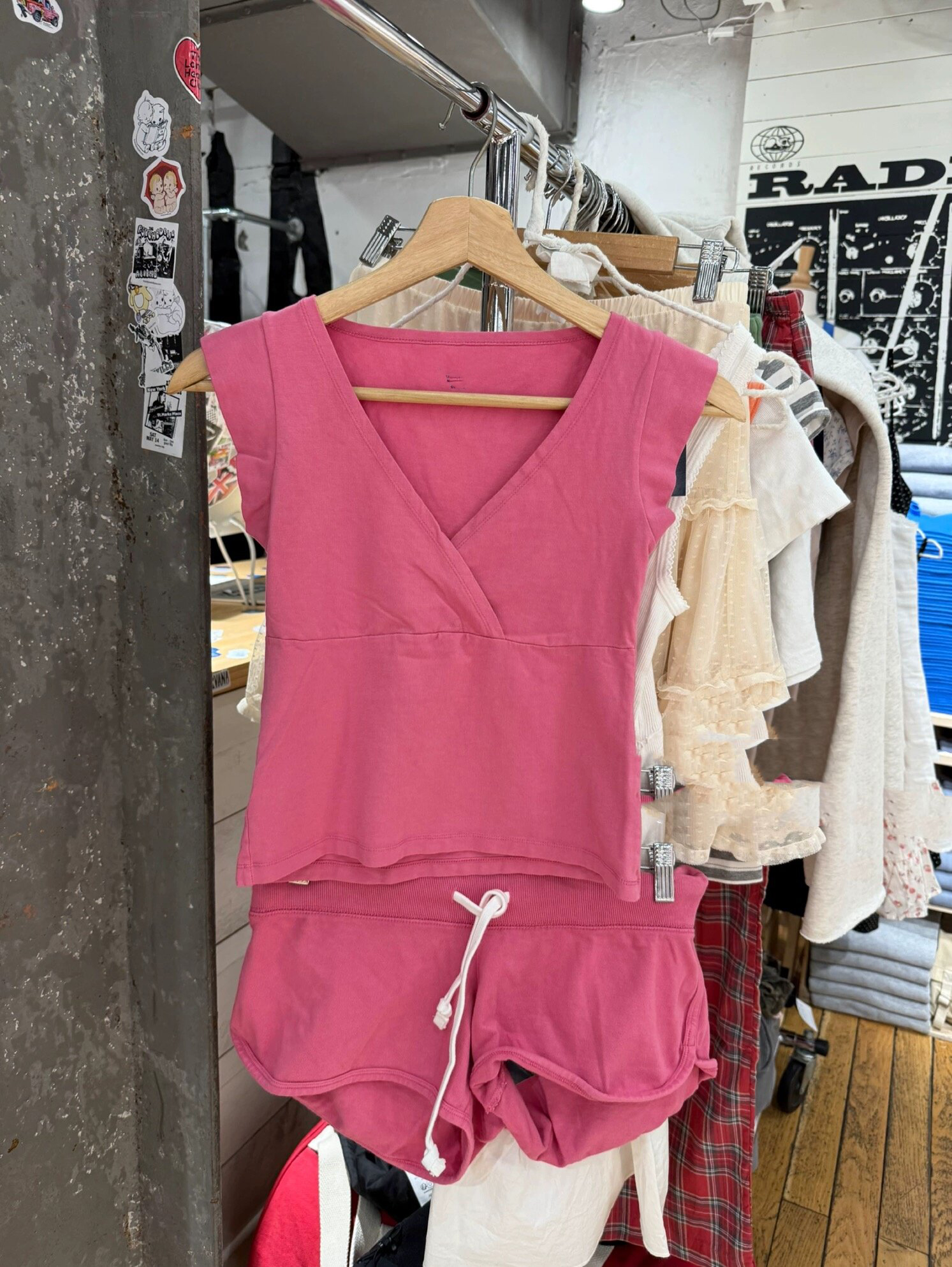 New Rose Pink Cotton Short Pan - Short Linen Drawstring reseña y precio