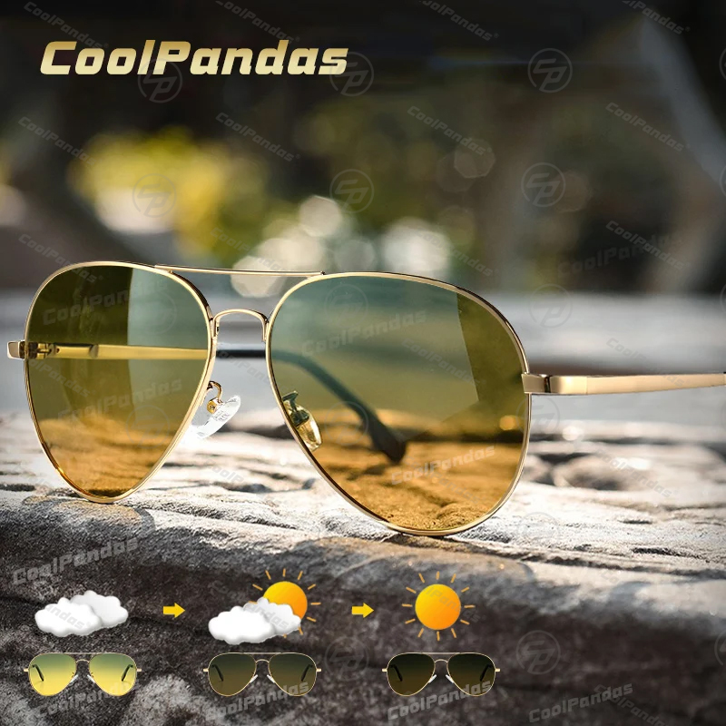 Photochromic Sunglasses Men Po - Sunglasses Aviator Polarized reseña y precio