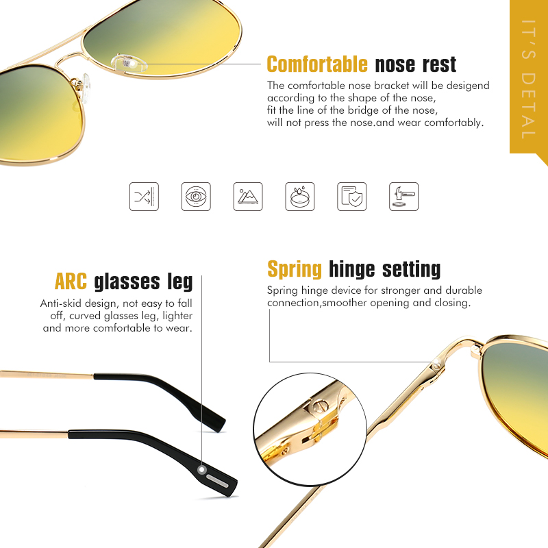 Photochromic Sunglasses Men Po - Sunglasses Aviator Polarized reseña y precio
