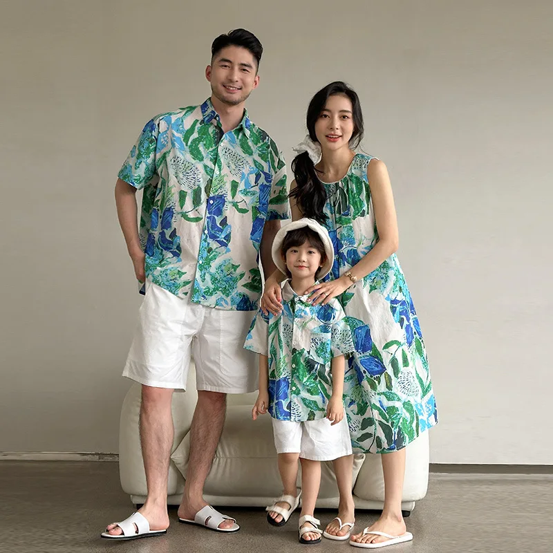 Beach Couple Look Family Match - Resort Shirt Floral reseña y precio