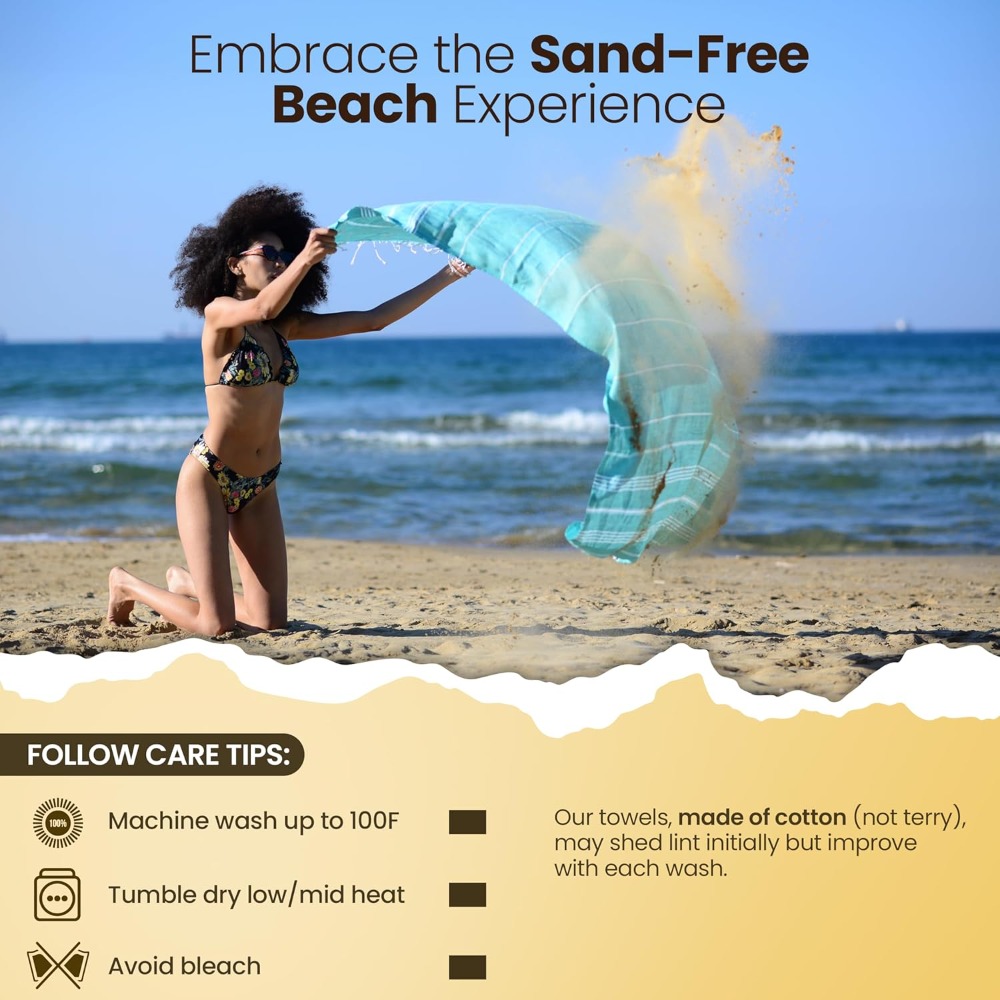 Turkish Beach Towel Set of 6 – - Beach Towel Large reseña y precio