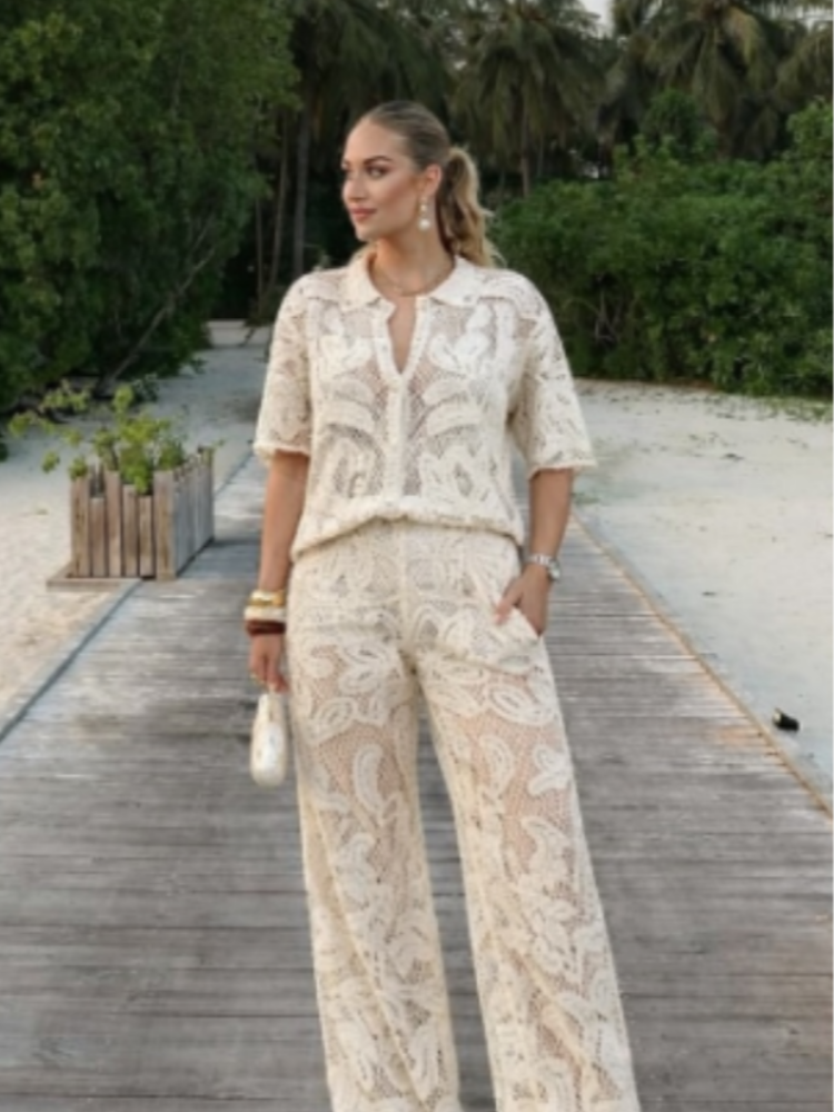 Women's Stylish 2 Piece Set Cr - Resort Shirt Floral reseña y precio