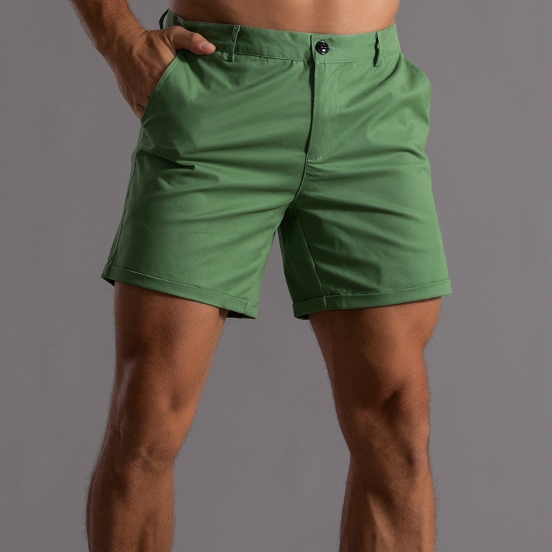 Men Slim Fit Chino Shorts Roll - Shorts Chino Slim reseña y precio