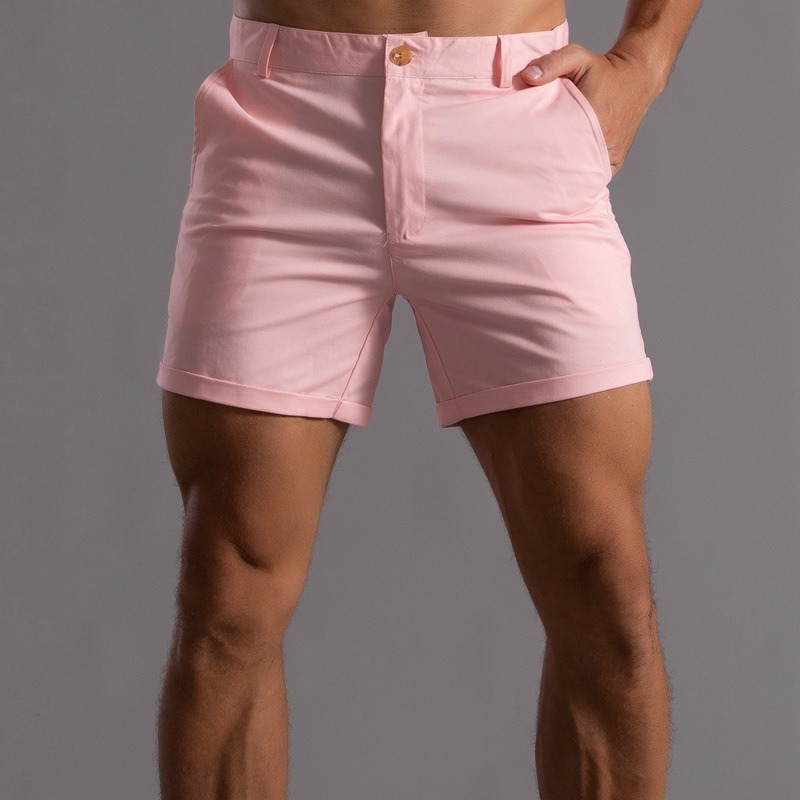 Men Slim Fit Chino Shorts Roll - Shorts Chino Slim reseña y precio