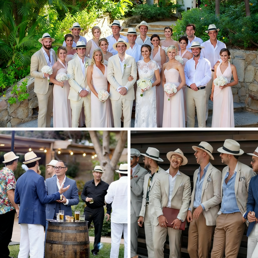 6-48PACK Wedding Straw Fedora  - Bucket Hat Straw reseña y precio