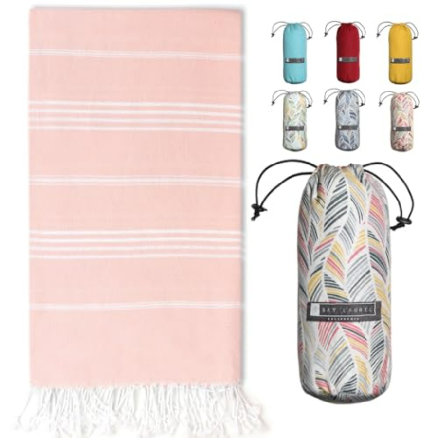 Turkish Beach Towel with Trave - Beach Towel Large reseña y precio