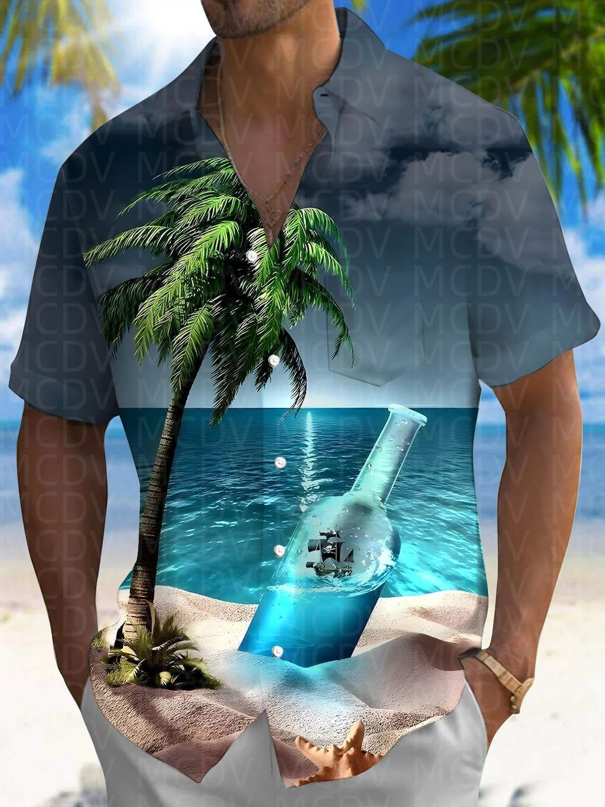 Trump Pattern Men's Hawaiian S - Shirt Camp Collar reseña y precio