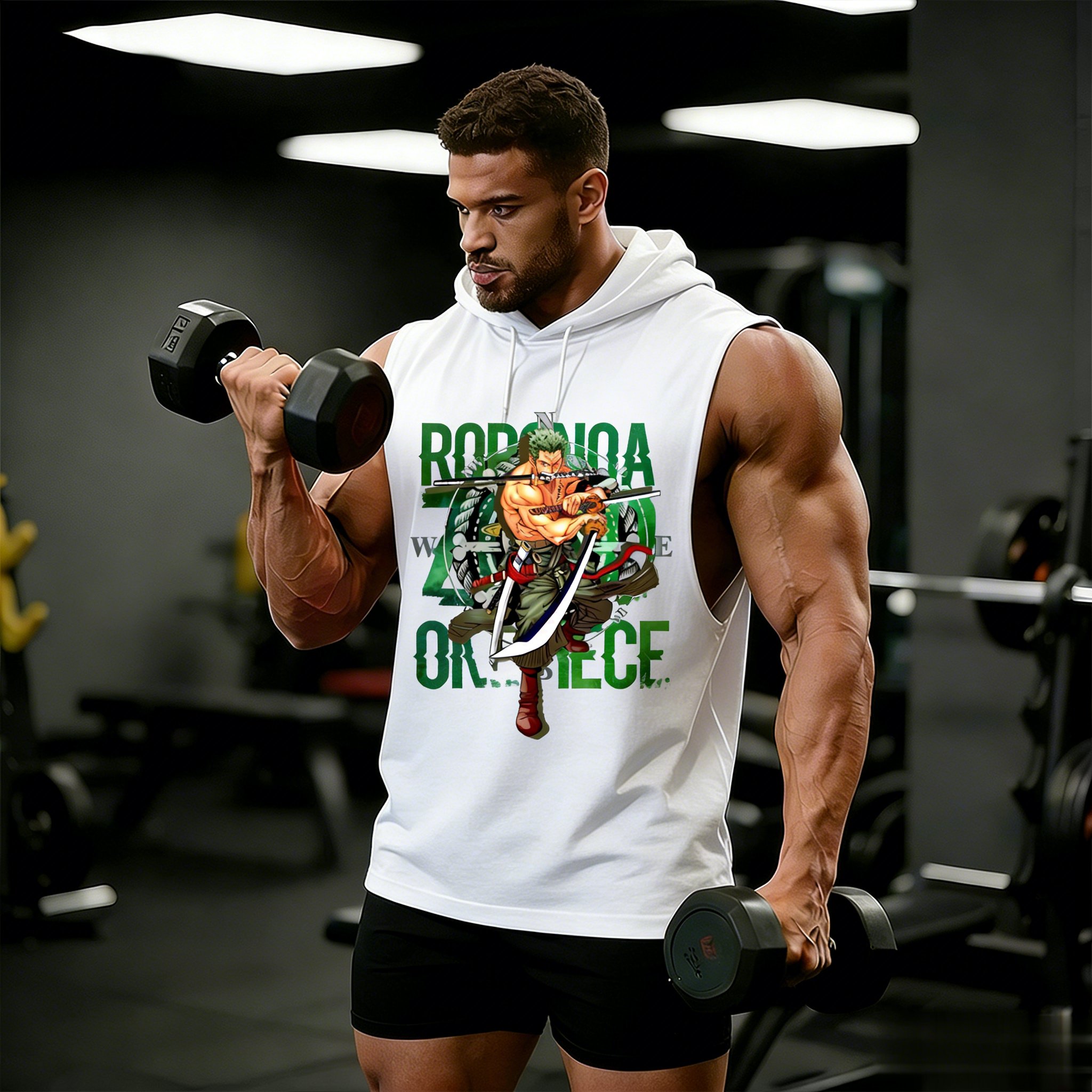 One Piece Zoro Roronoa Anime W - Tank Top Muscle reseña y precio
