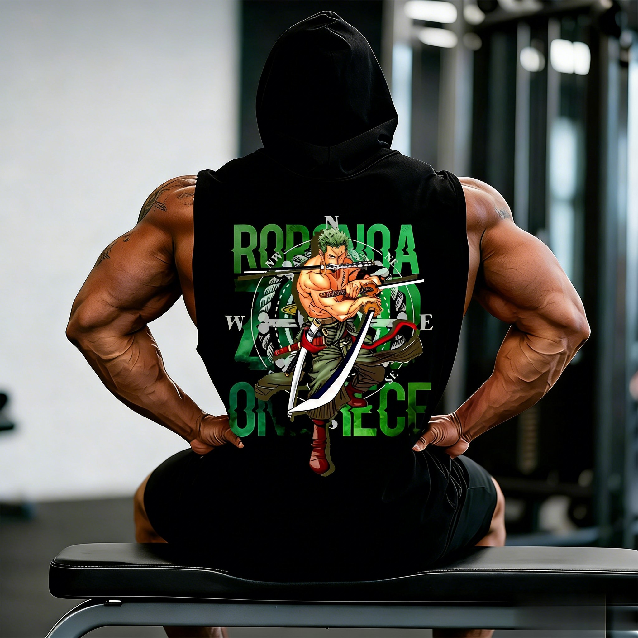 One Piece Zoro Roronoa Anime W - Tank Top Muscle reseña y precio