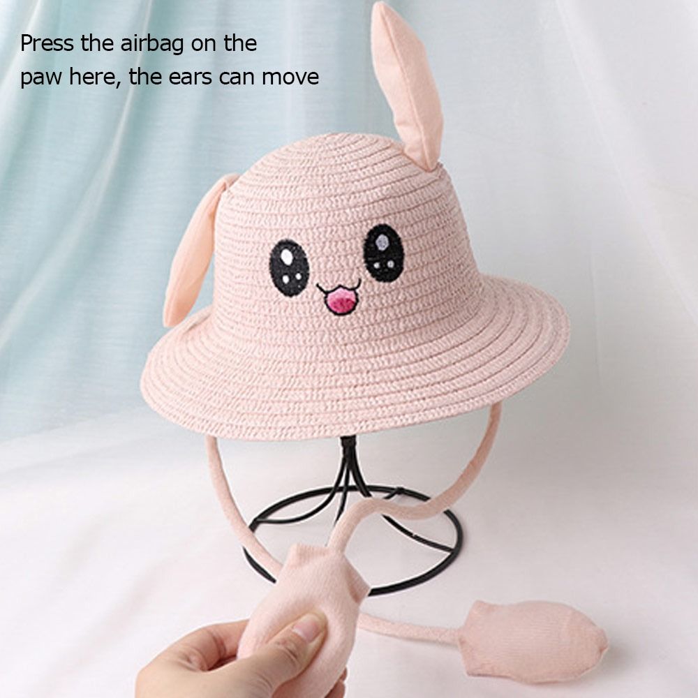Summer Bucket Cap Moving Ears  - Bucket Hat Straw reseña y precio