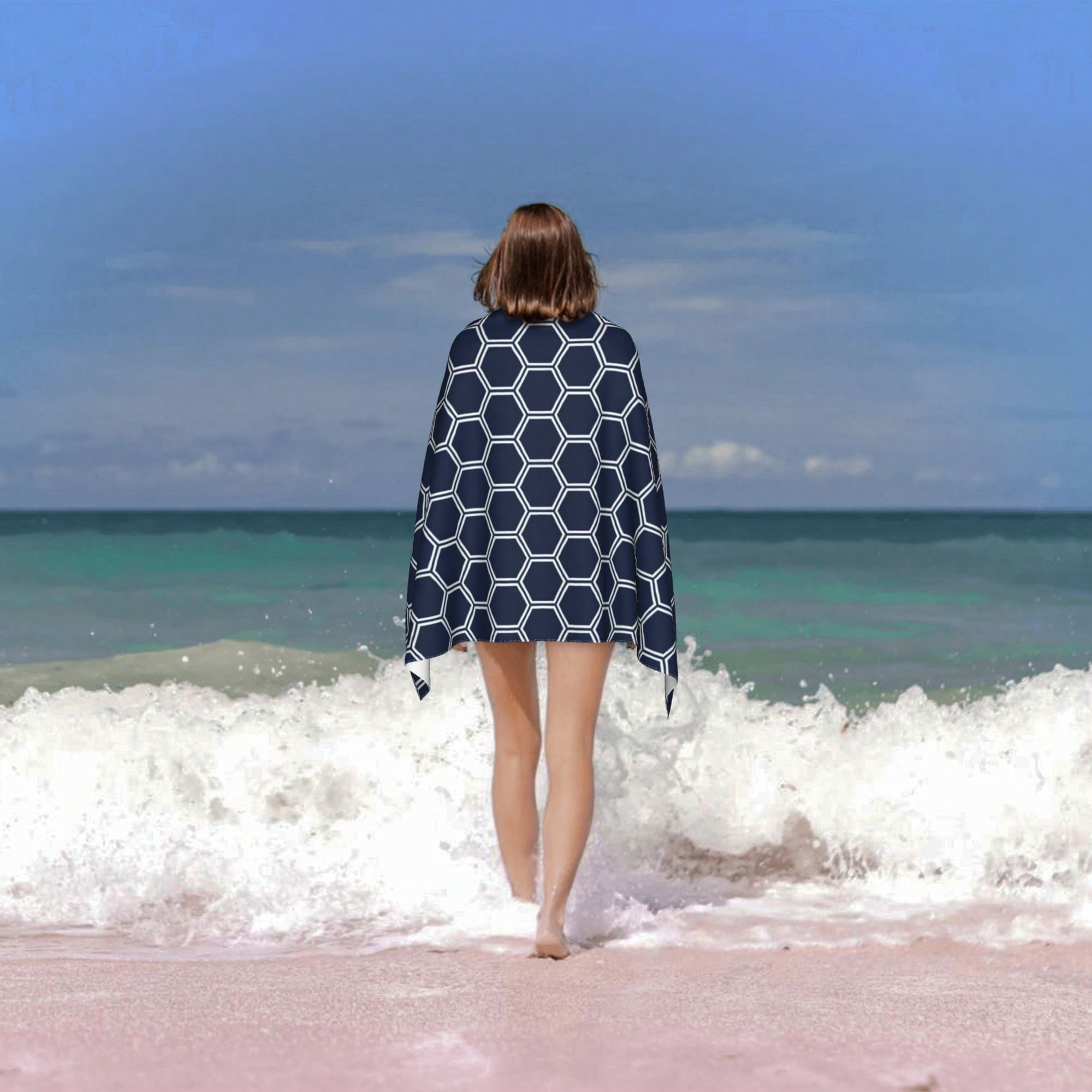 Geometric Pattern Cla1ssic StY - Beach Towel Large reseña y precio