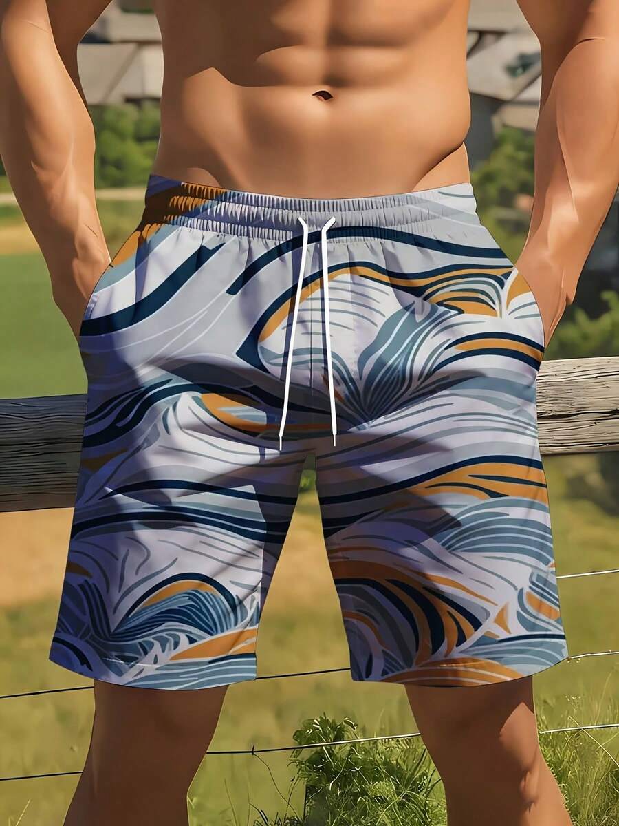 Mens Full Print Beach Shorts A - Swim Trunk Quick Dry reseña y precio