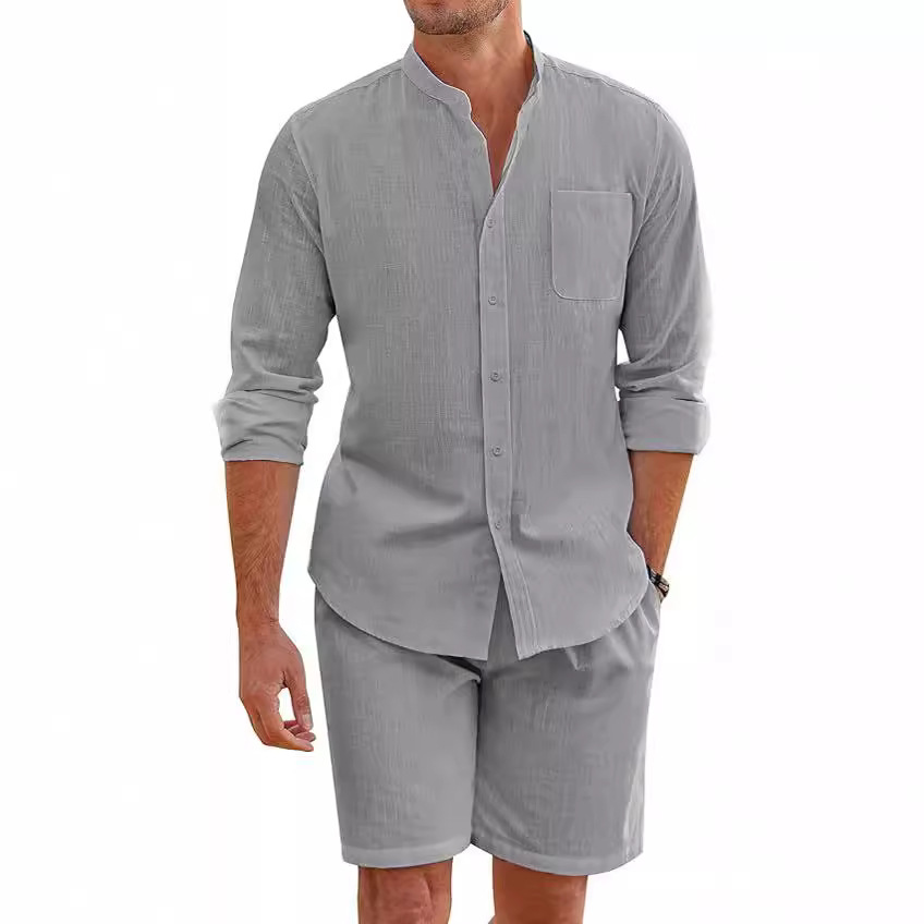 Simple Casual Men's Cotton Lin - Linen Shirt Breathable reseña y precio