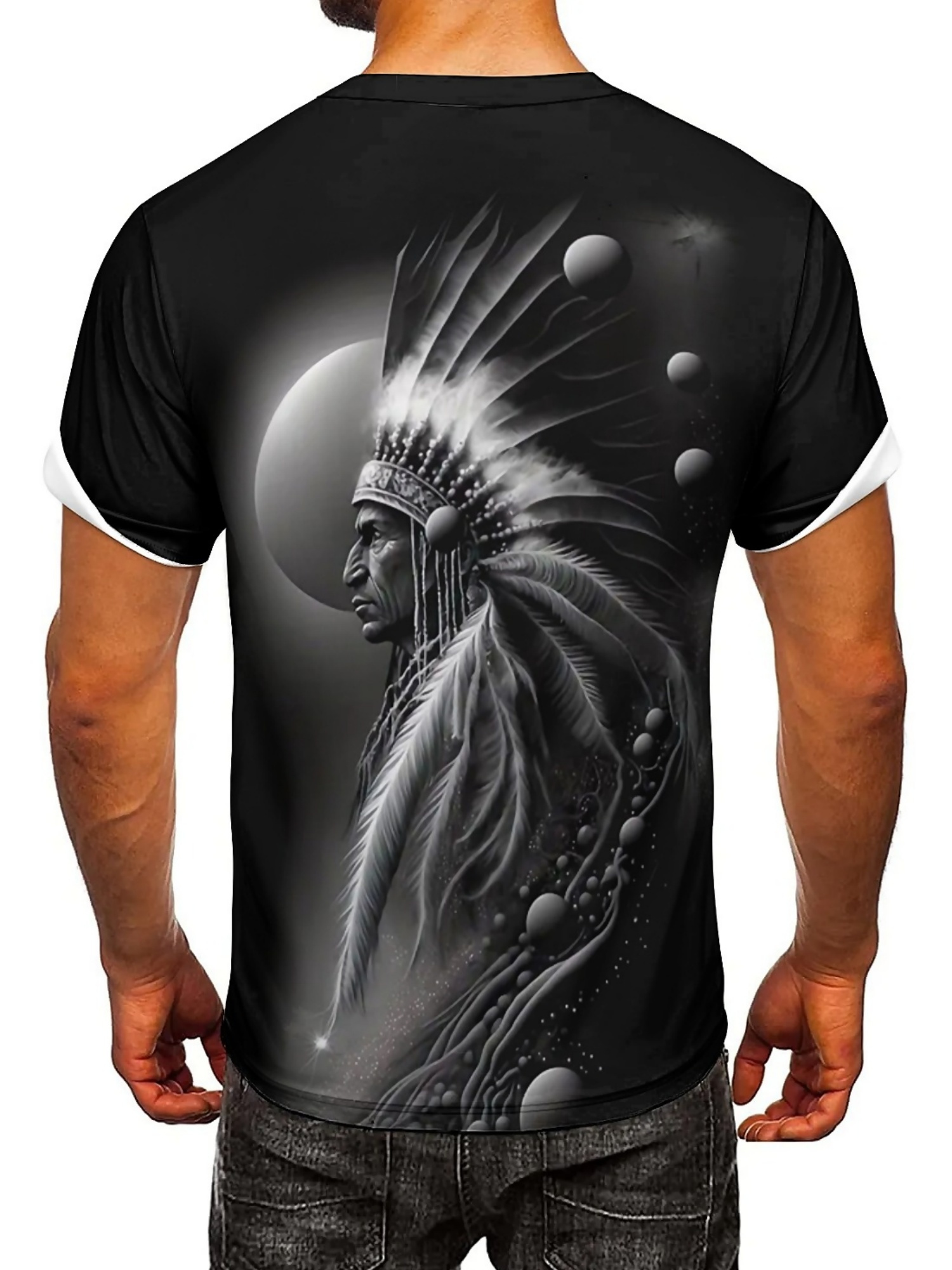 Men's 3D Printed Tribal Chieft - Tee Graphic Print reseña y precio