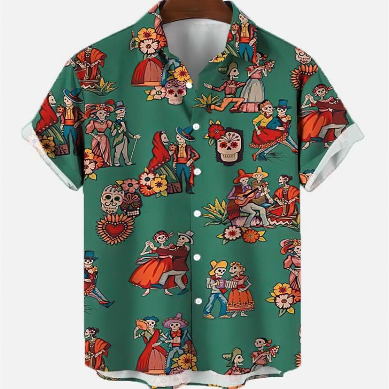 Summer Men's Fashion Casual So - Resort Shirt Floral reseña y precio