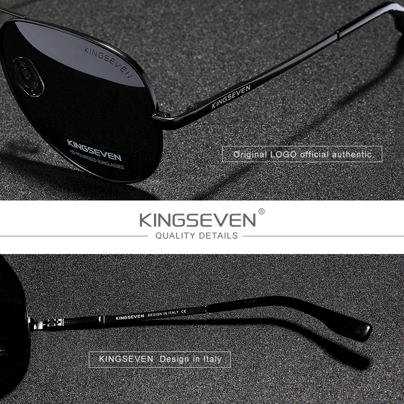 KINGSEVEN Men Vintage Aluminum - Sunglasses Aviator Polarized reseña y precio