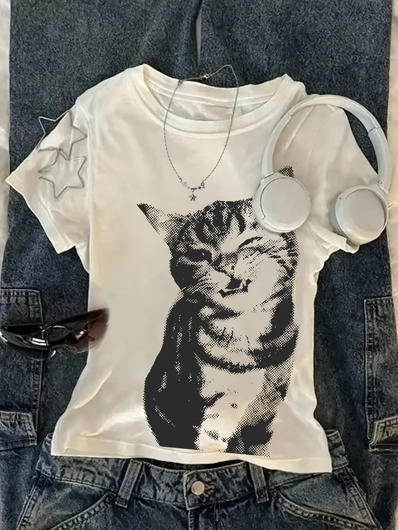 Summer Harajuku Letter Graphic - Tee Graphic Print reseña y precio