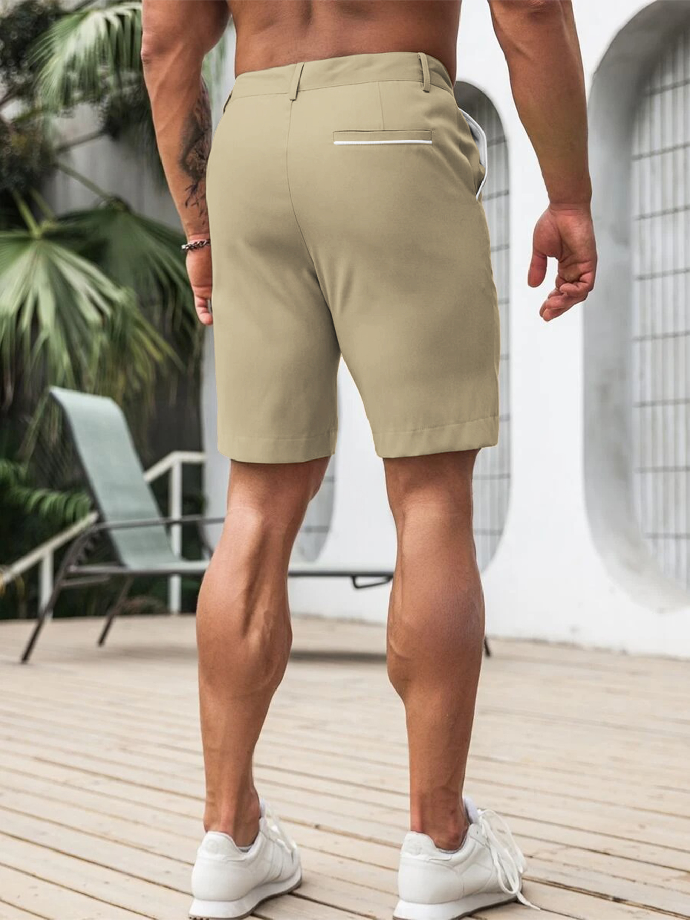 Men Fashion Slim Fit Chino Sho - Shorts Chino Slim reseña y precio