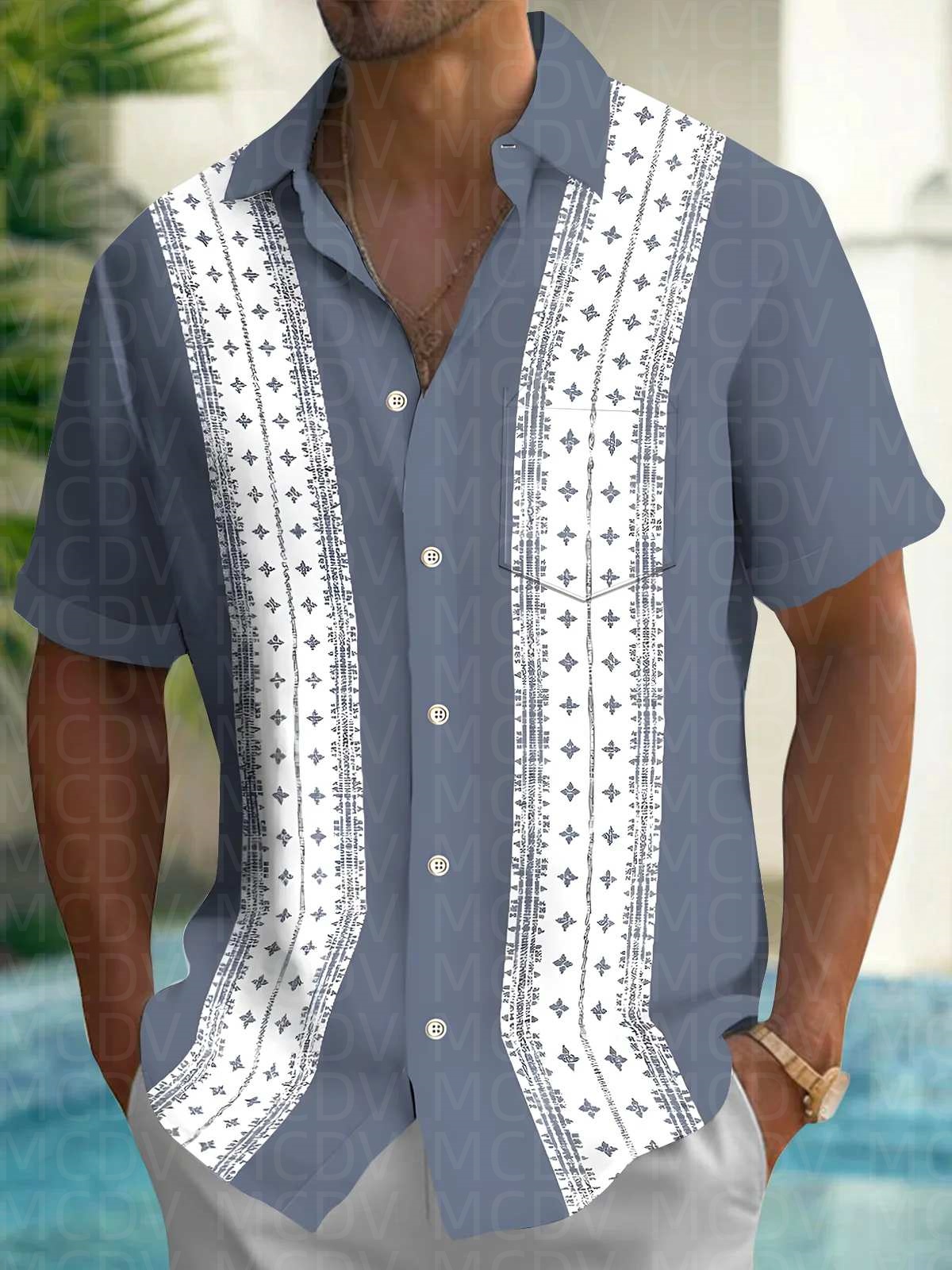 Pattern Men's Hawaiian Shirt S - Shirt Camp Collar reseña y precio