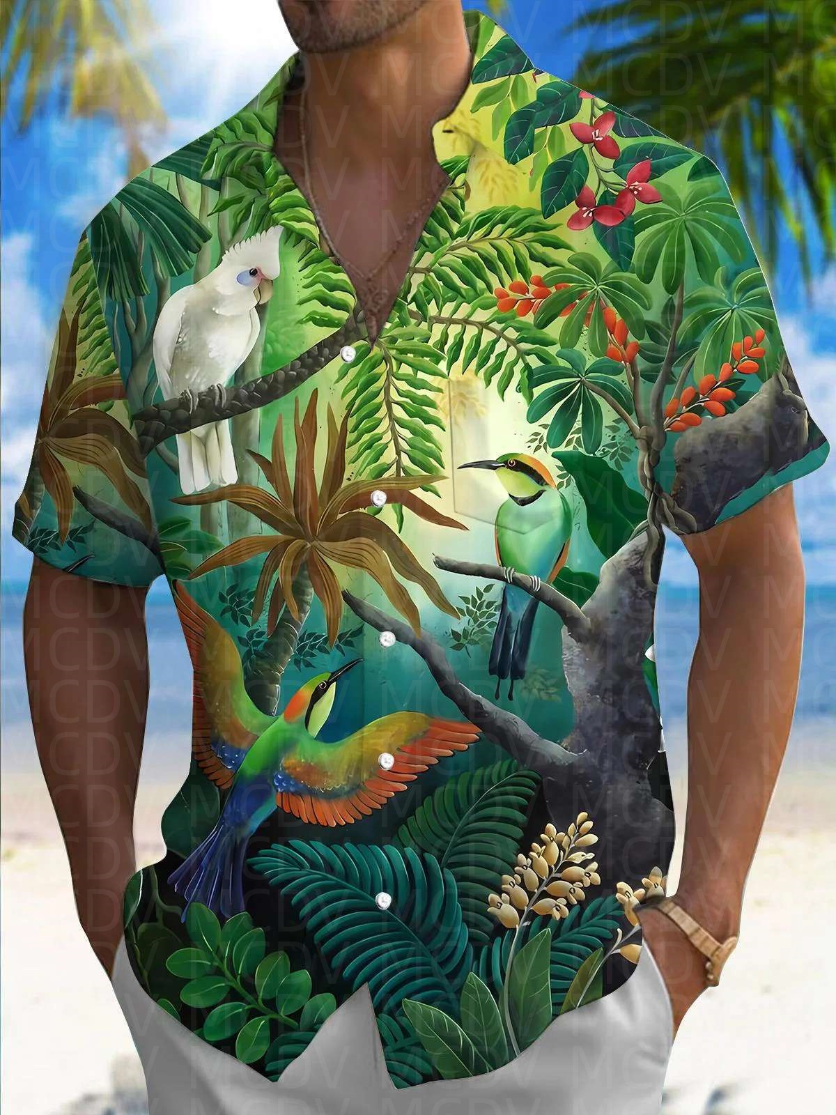 Pattern Men's Hawaiian Shirt S - Shirt Camp Collar reseña y precio