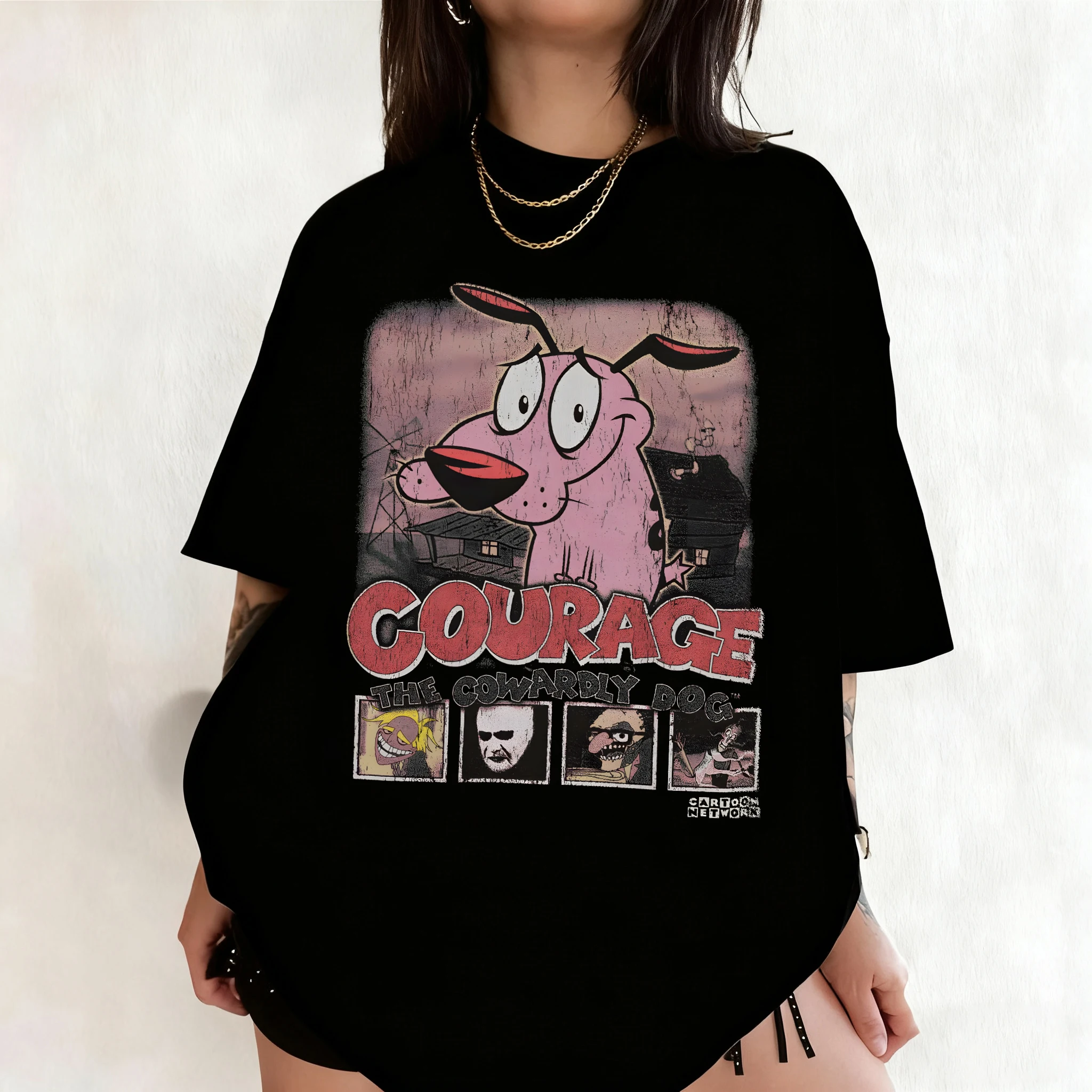 Summer Vintage Courage The Cow - Tee Graphic Print reseña y precio