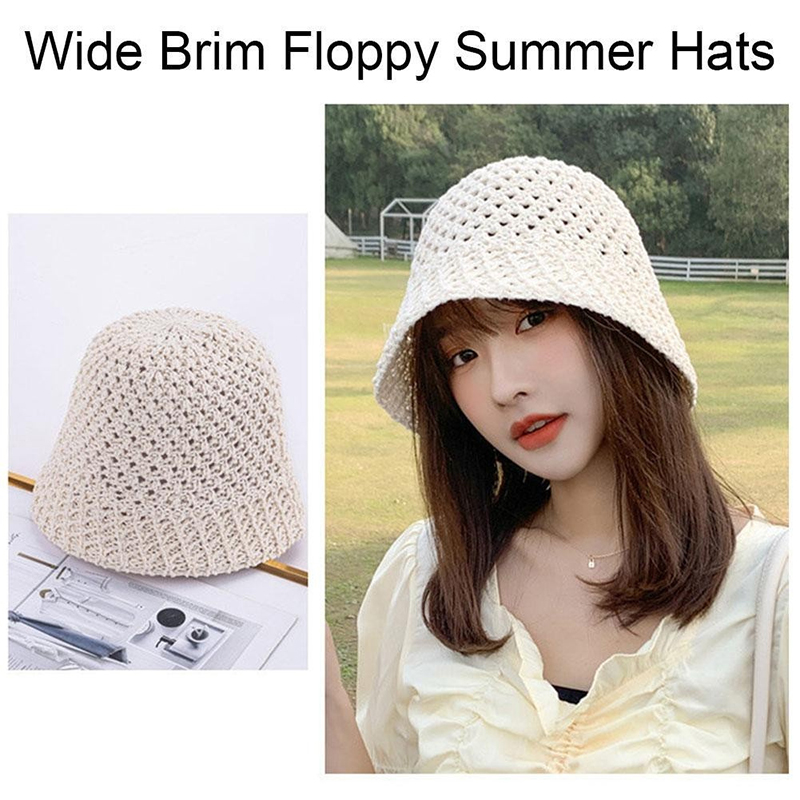 New Girls Sun Hat Wide Brim Fl - Bucket Hat Straw reseña y precio