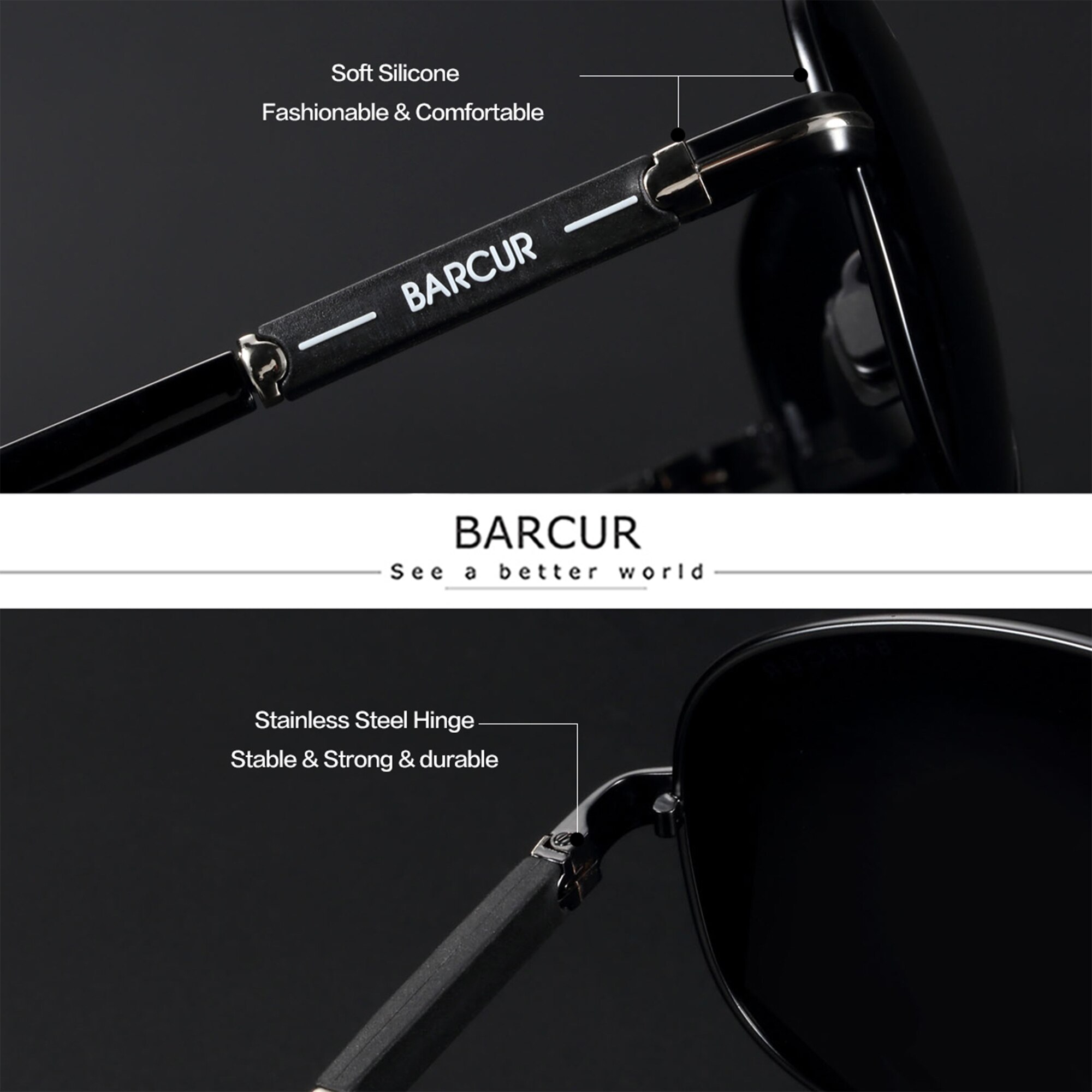 BARCUR Polarized Mens Sunglass - Sunglasses Aviator Polarized reseña y precio