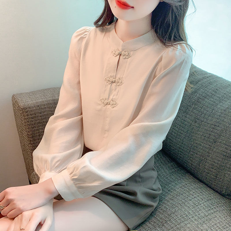 New Chinese Style Stand Up Col - Shirt Camp Collar reseña y precio
