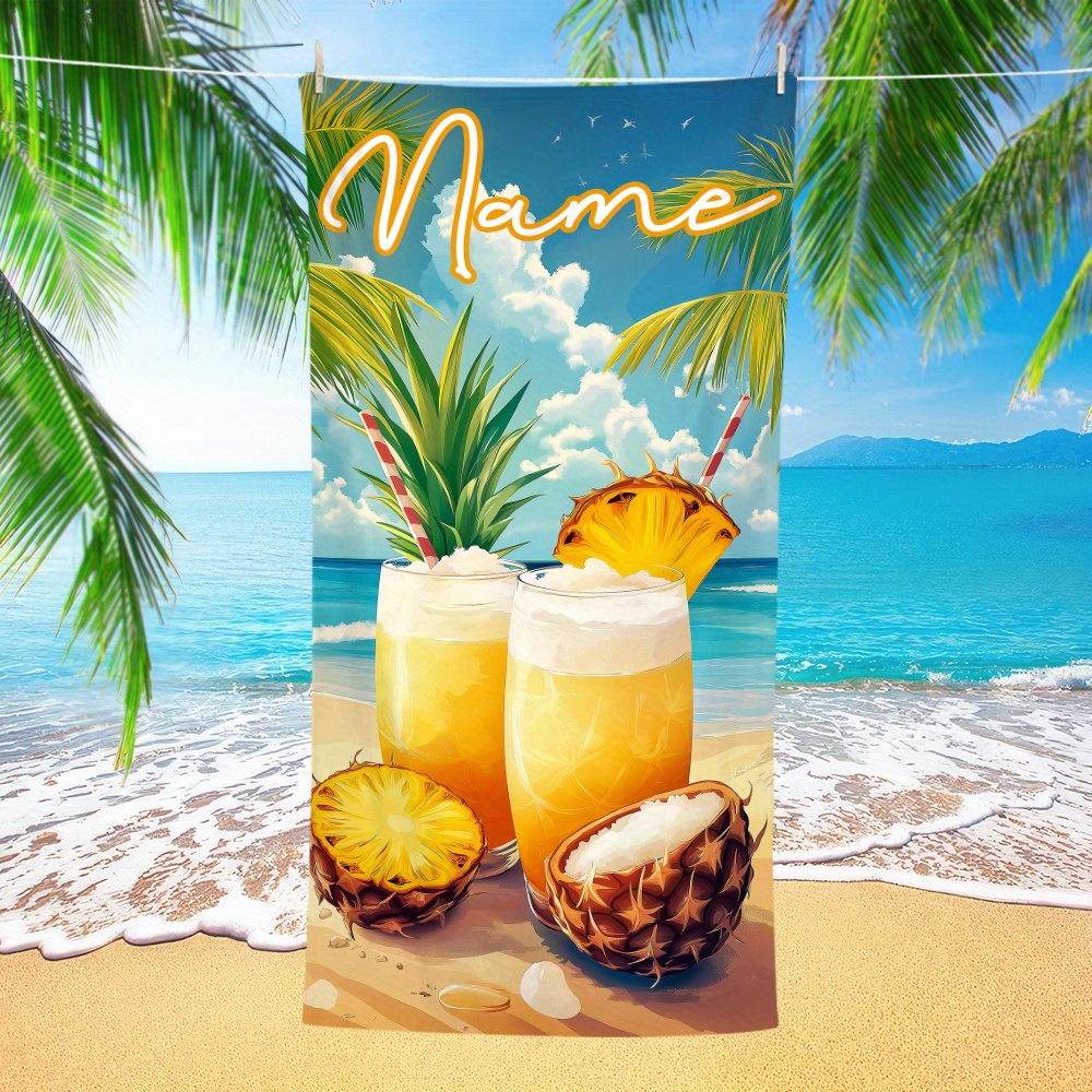 1pc Customized Name Beach Towe - Beach Towel Large reseña y precio