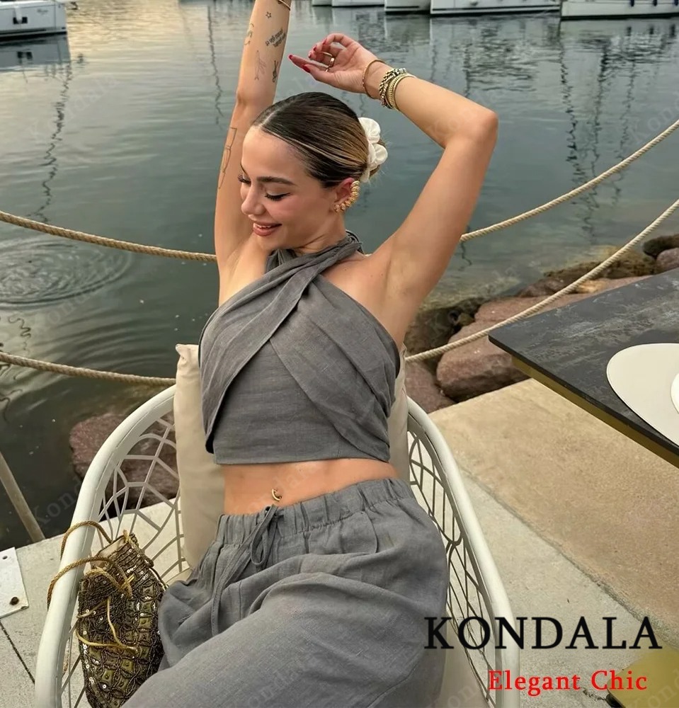 KONDALA Sexy Casual Crossover  - Short Linen Drawstring reseña y precio