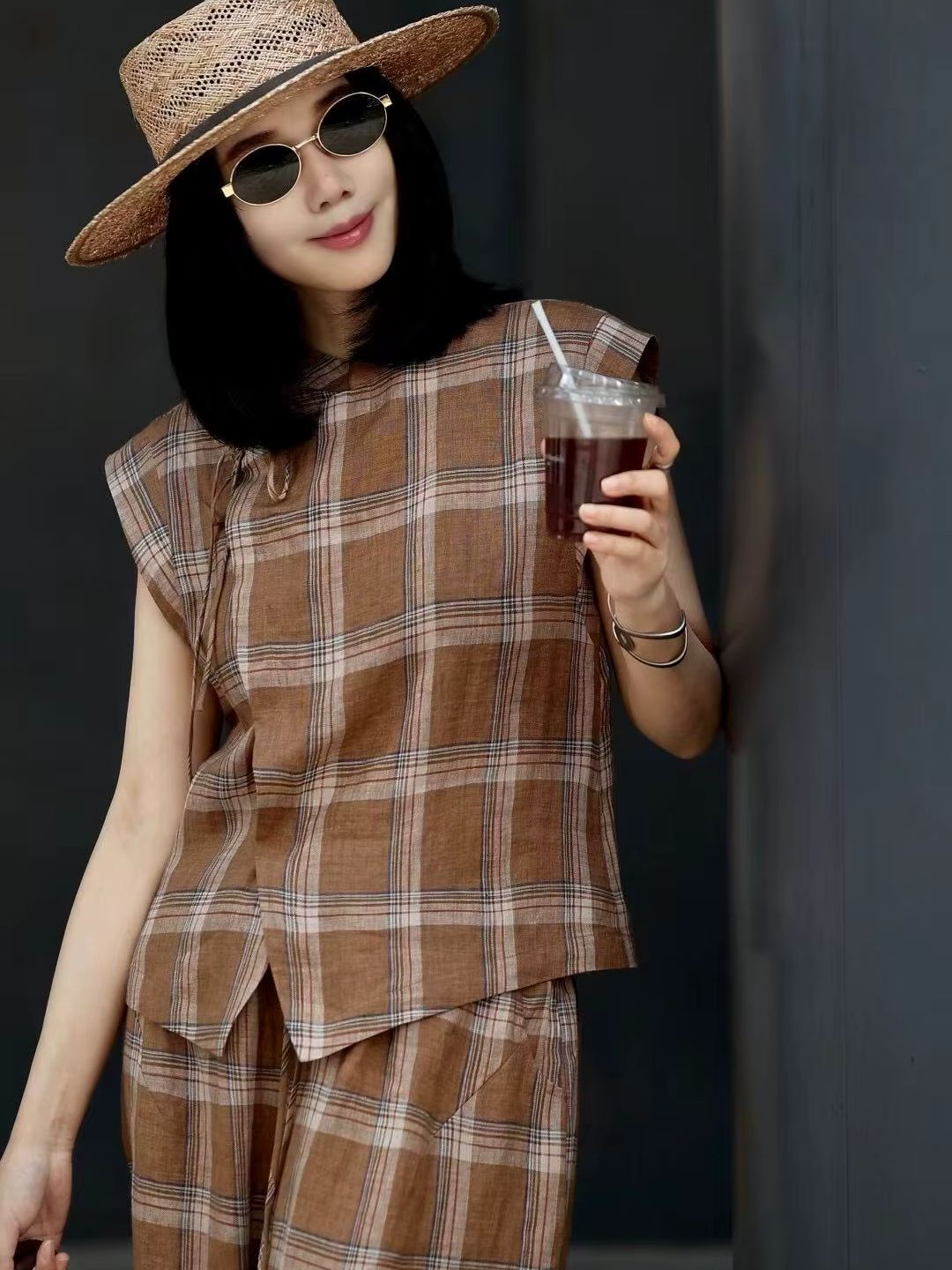 Fashionable stylish high-end l - Short Linen Drawstring reseña y precio