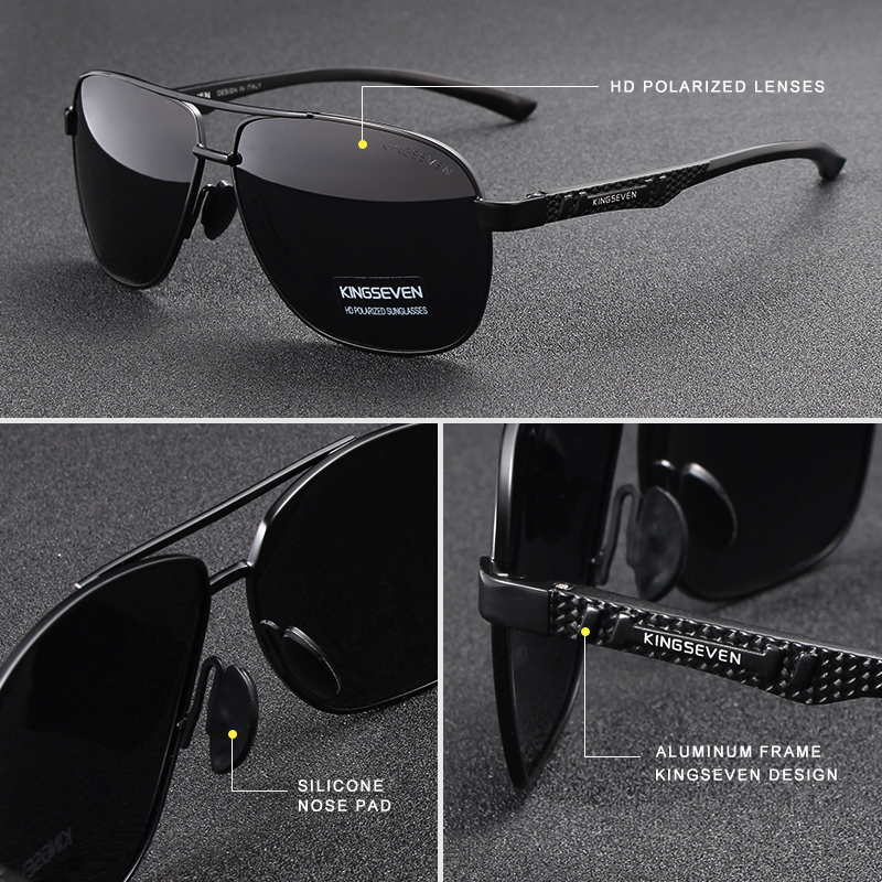 KINGSEVEN Brand Men Sunglasses - Sunglasses Aviator Polarized reseña y precio