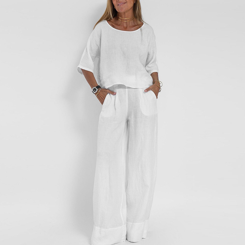 Linen Suits for Women 2 Pieces - Linen Shirt Breathable reseña y precio
