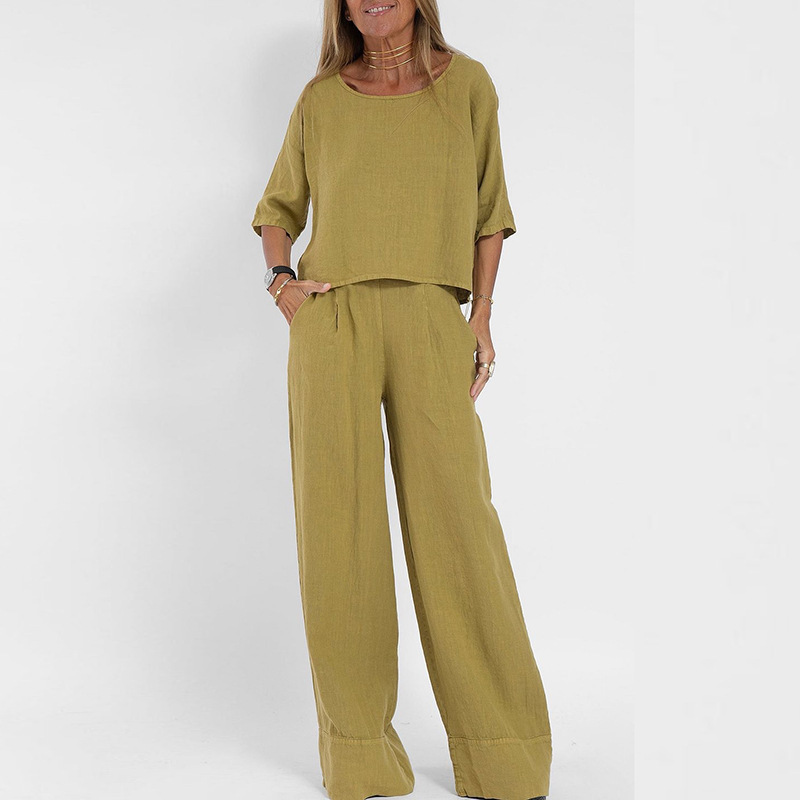 Linen Suits for Women 2 Pieces - Linen Shirt Breathable reseña y precio