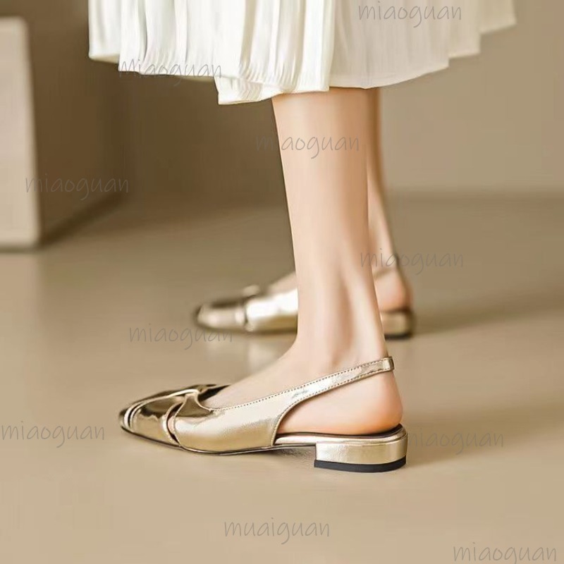 Cover Toe Low Heel Pumps Women - Casual Sandal Leather reseña y precio
