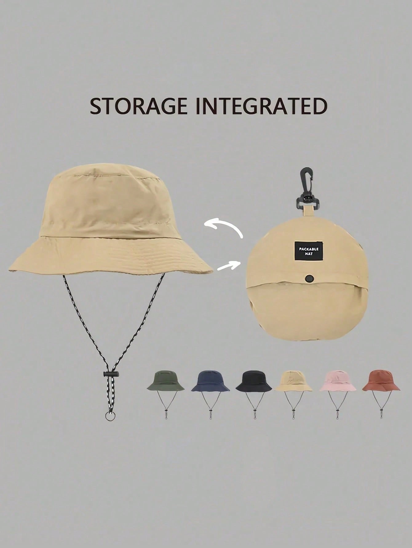 1 Pc Waterproof Bucket Hat, Fo - Packable Hat Nylon reseña y precio