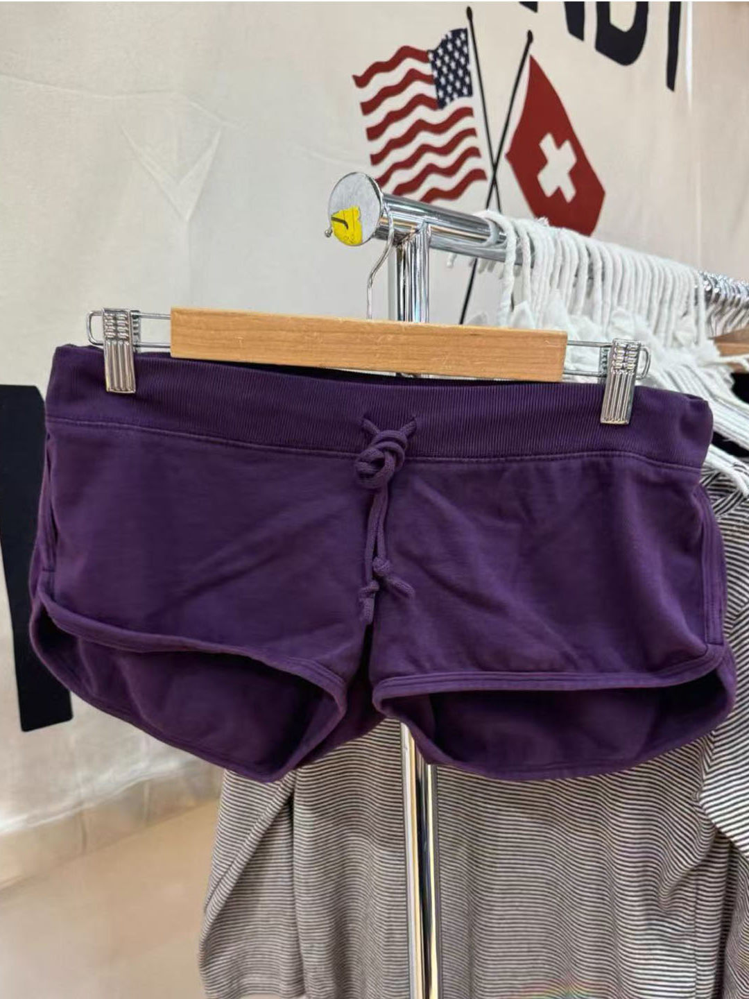 Purple Cotton Short Pant Women - Short Linen Drawstring reseña y precio