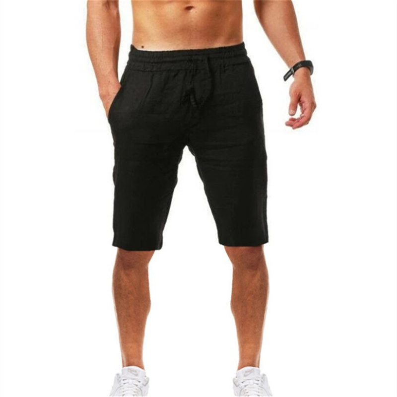 2026 Summer Men's Shorts Cotto - Short Linen Drawstring reseña y precio