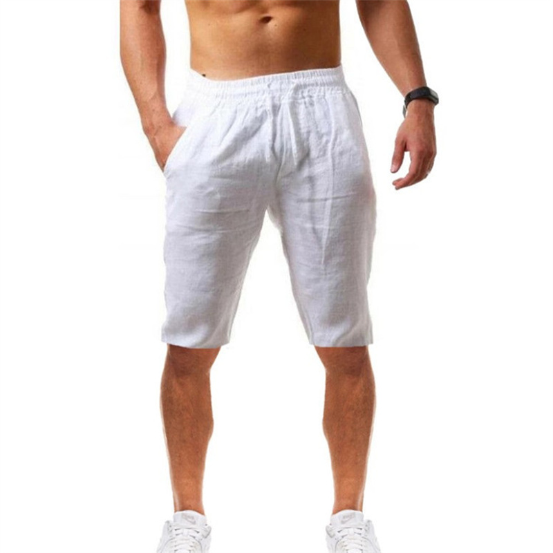 2026 Summer Men's Shorts Cotto - Short Linen Drawstring reseña y precio