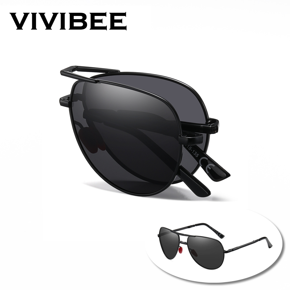 VIVIBEE Metal Pilot Black Fold - Sunglasses Aviator Polarized reseña y precio