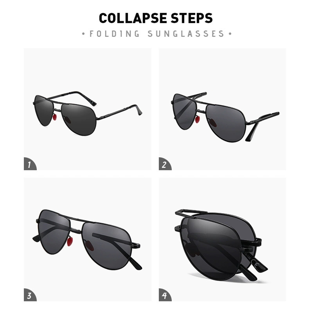 VIVIBEE Metal Pilot Black Fold - Sunglasses Aviator Polarized reseña y precio