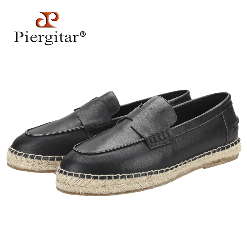 Piegitar Black Genuine Leather - Espadrille Slip On reseña y precio