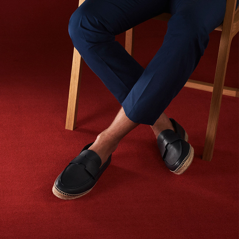 Piegitar Black Genuine Leather - Espadrille Slip On reseña y precio